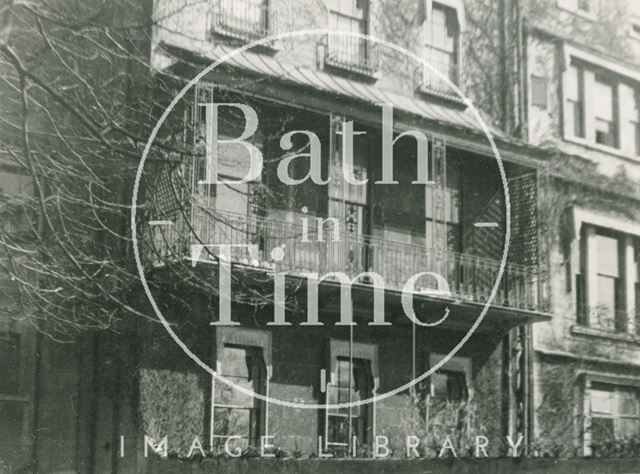 Balcony, rear of 18, Brock Street, Bath c.1920