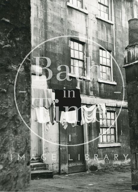 Washing hanging out to dry, rear of Walcot Street, Bath c.1960