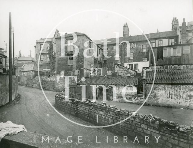 The rear of Walcot Street, leading to Beehive Yard, Bath c.1930