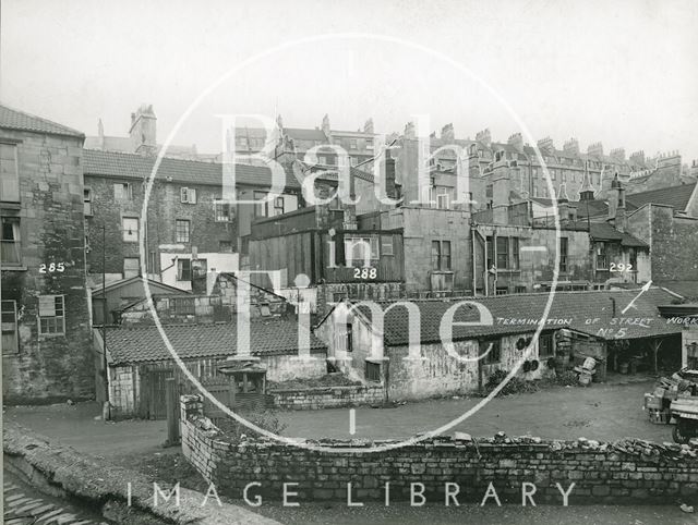 Rear of Walcot Street, Bath c.1930