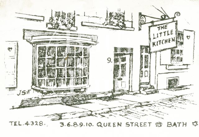 Illustration of the Little Kitchen, 3, 6, 8, 9 & 10, Queen Street, Bath c.1950?