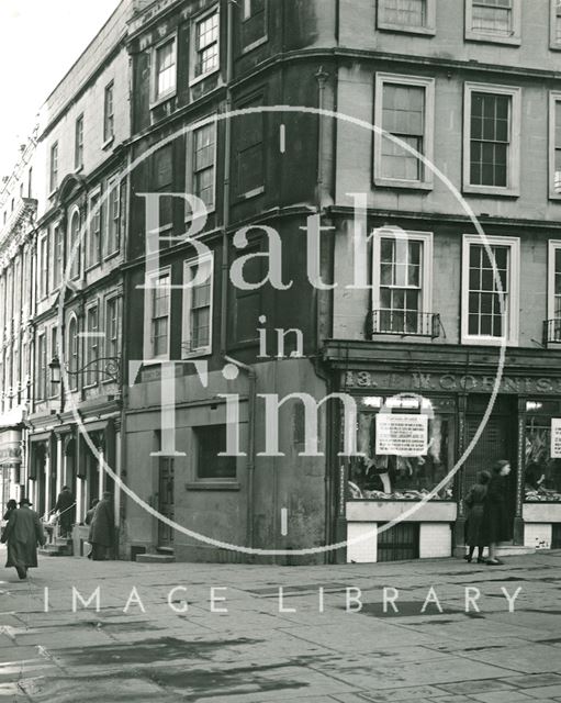 Abbey Church Yard and W. Cornish, 13, Cheap Street, Bath c.1956