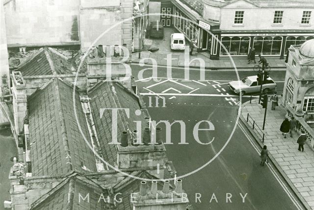 Newmarket Row rooftops from the Empire Hotel, Bath c.1970