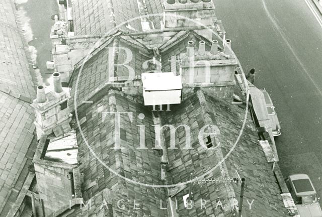 Newmarket Row rooftops from the Empire Hotel, Bath c.1970