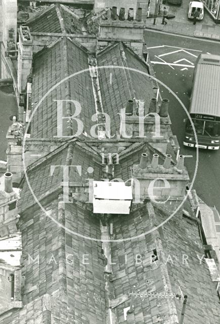 Newmarket Row rooftops from the Empire Hotel, Bath c.1970