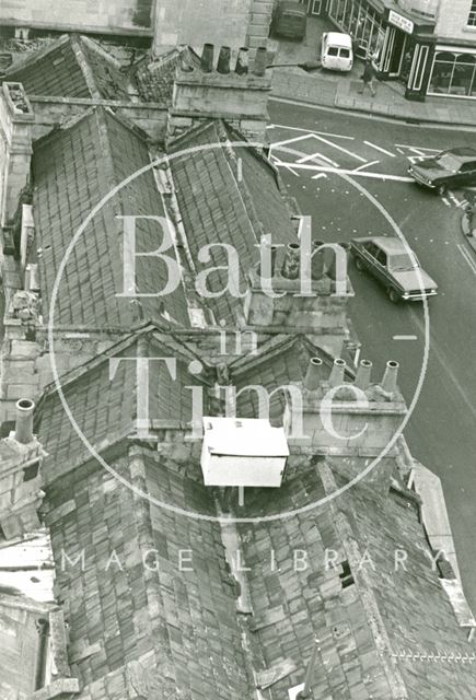 Newmarket Row rooftops from the Empire Hotel, Bath c.1970