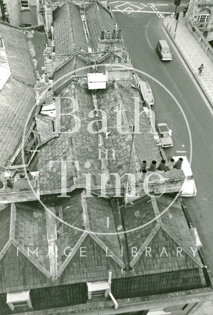 Newmarket Row rooftops from the Empire Hotel, Bath c.1970