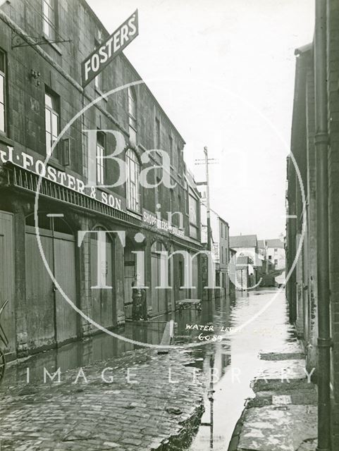 Flooding in Back Street, Bath 1937