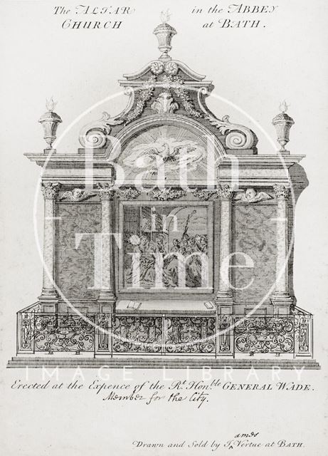 The altar in the Abbey Church at Bath c.1720-1750