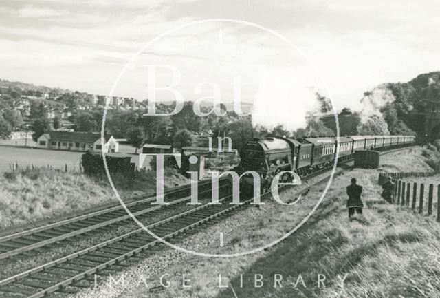 The Flying Scotsman leaving Twerton Tunnel, Bath 1963