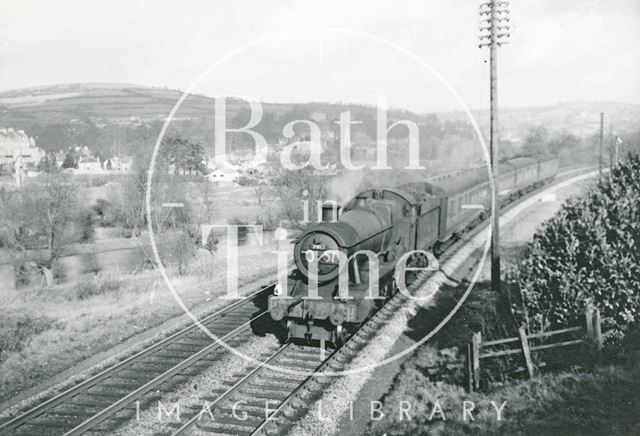 Modified Hall class No. 7917 North Aston approaching Bath c.1960