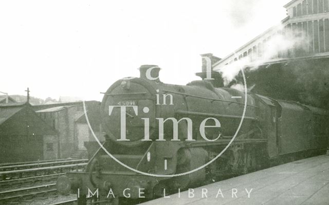 Engine No. 45091 at Green Park Station, Bath c.1960