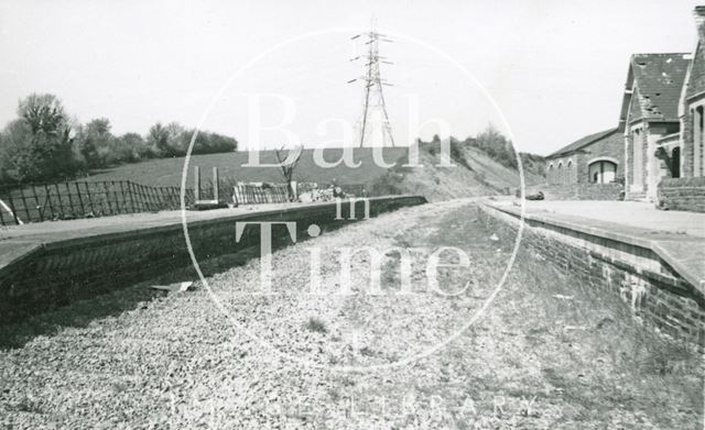 The derelict Bitton Station, Gloucestershire looking towards Mangotsfield 1973