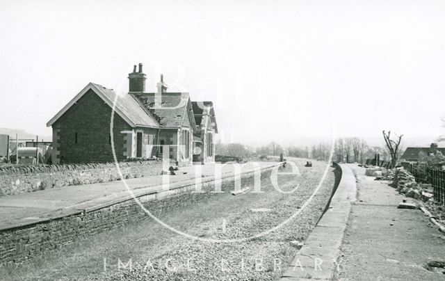 The derelict Bitton Station, Gloucestershire looking from Mangotsfield to Bath 1973