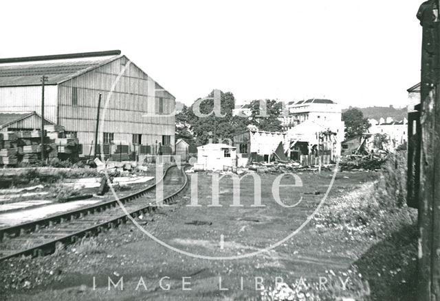 The dilapidated yard approaching Green Park Station, Bath c.1960