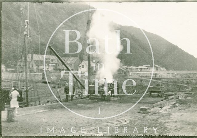 Activities on the quayside, Minehead, Somerset c.1920