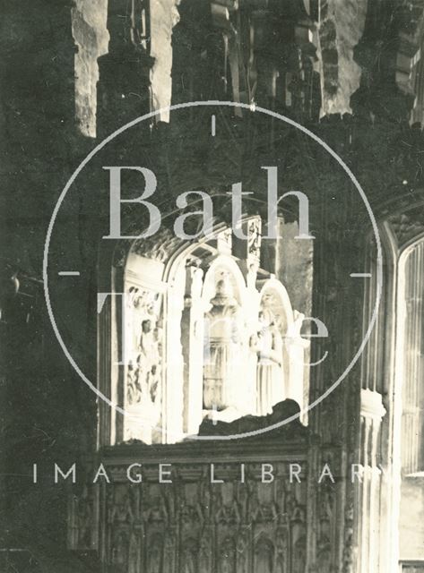 Interior of Kirkham Chantry Chapel in St. John's, Paignton, Devon c.1930