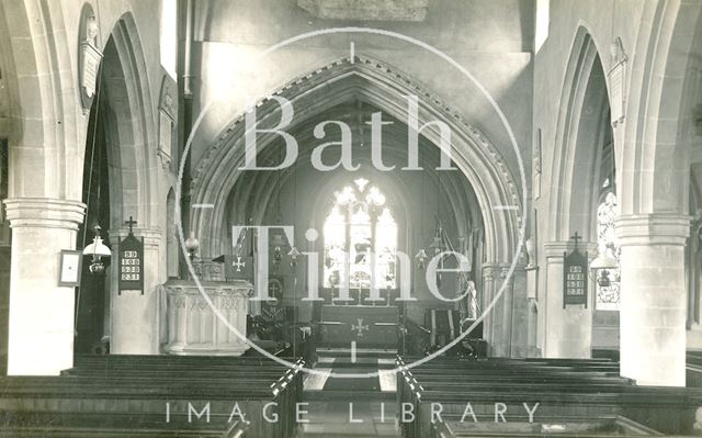 Interior of St. Michael & All Angels Church, Urchfont, Wiltshire c.1930