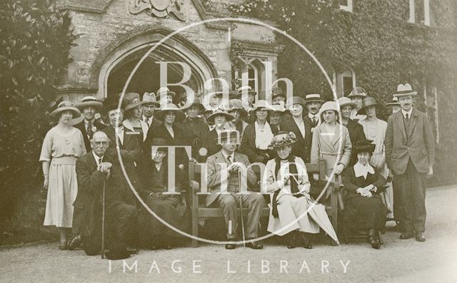 A group of people at the Priory, Chewton Mendip, Somerset c.1920