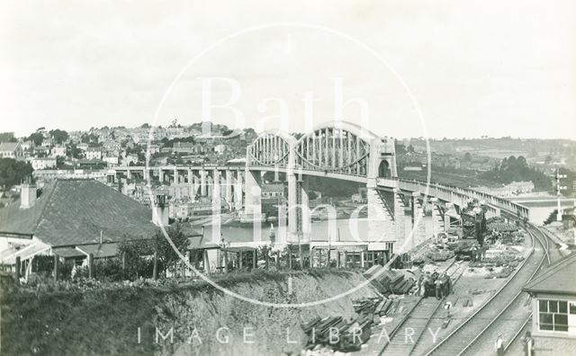 Brunel's Royal Albert Bridge, Plymouth, Devon c.1920