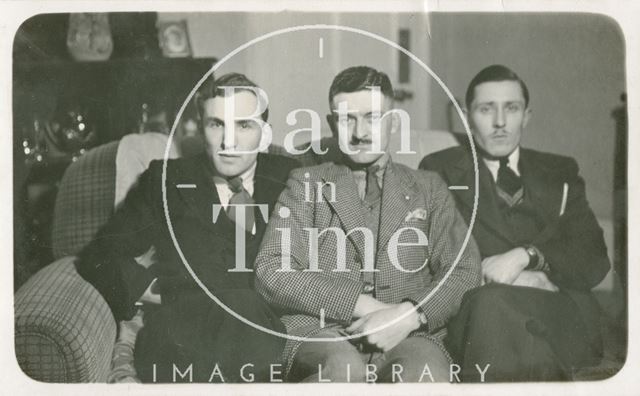 Three unidentified young men posing for the camera c.1919