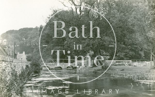 The river at Bibury, Oxfordshire c.1920