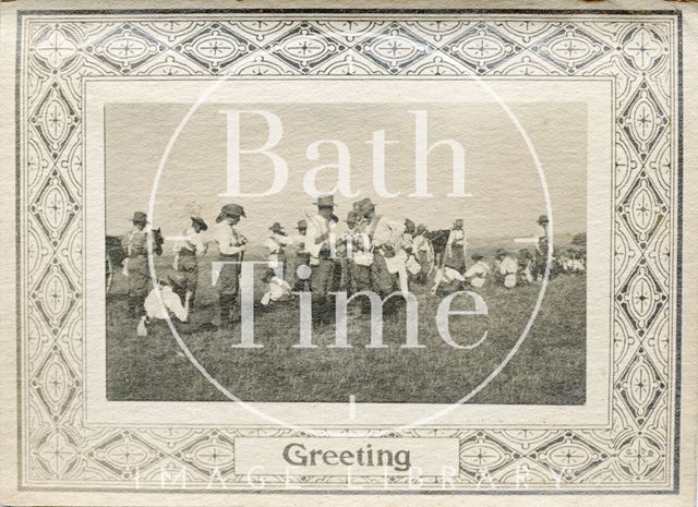 A greetings card from a military training camp c.1900?