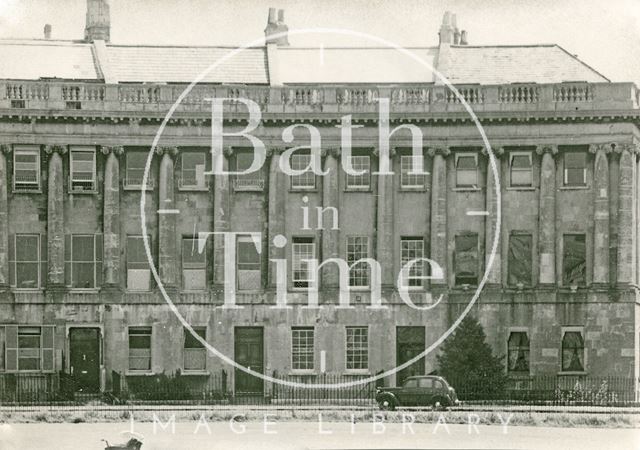 The eastern end of Royal Crescent, Bath c.1940