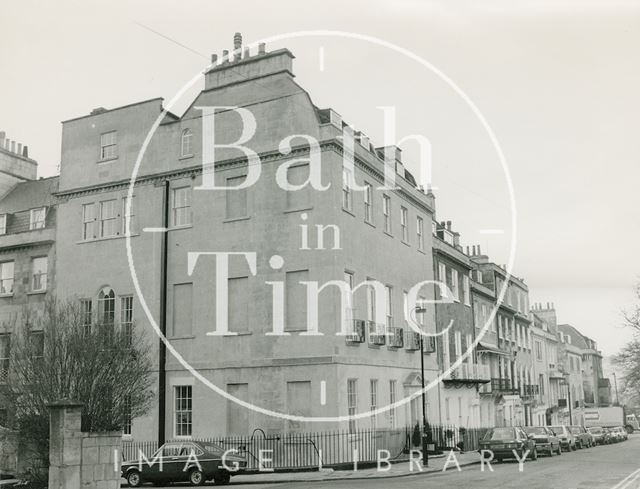 Upper Church Street and corner of Catharine Place, Bath 1986