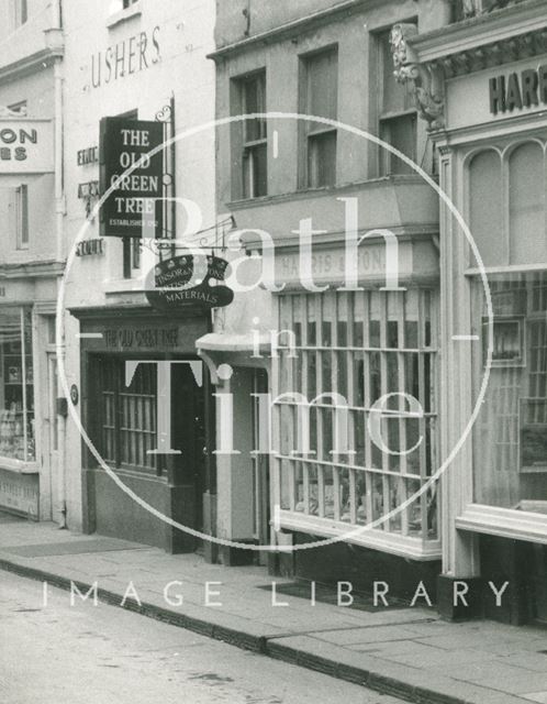 The Old Green Tree and Harris & Sons, 12 & 13, Green Street, Bath c.1950