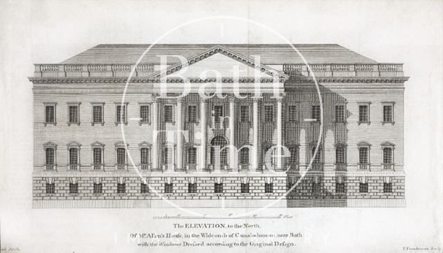 The north elevation of Mr. Allen's House, Bath 1749