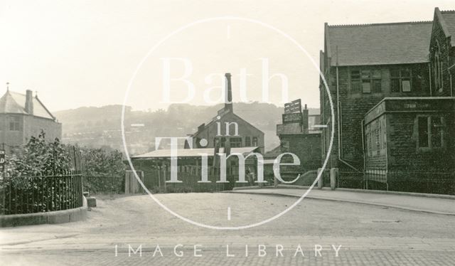 Manvers Baptist Church and timber yard from Manvers Street, Bath c.1930