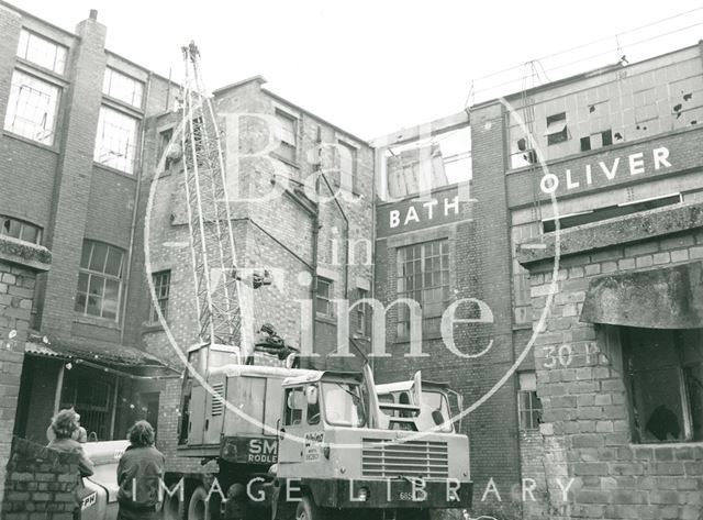 Demolition of the Bath Oliver Biscuit Factory, Manvers Street, Bath 1973