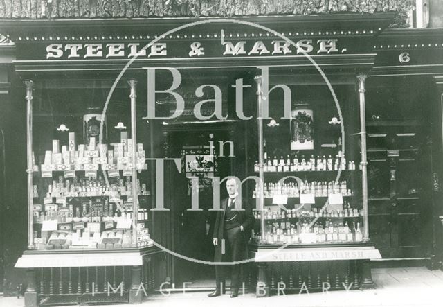 Steele & Marsh, dispensing chemists, 6, Milsom Street, Bath c.1920