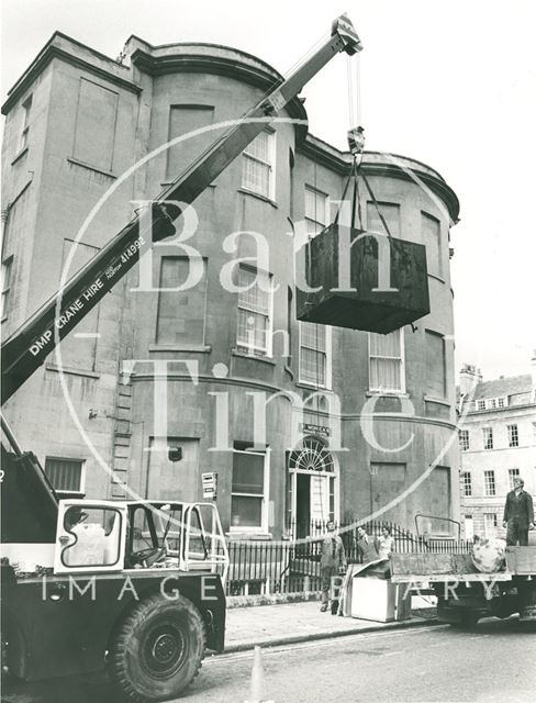 Doorway to St. Monica's Private Hotel, Edward Street, Bath 1984