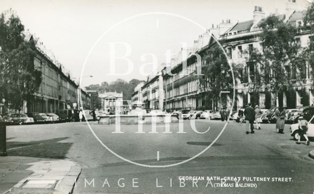 Laura Place and Great Pulteney Street, Bath c.1950