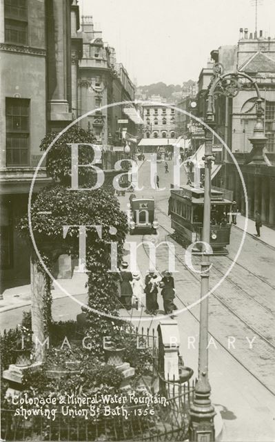 Colonnade, Stall Street and Mineral Water Fountain, Bath c.1915