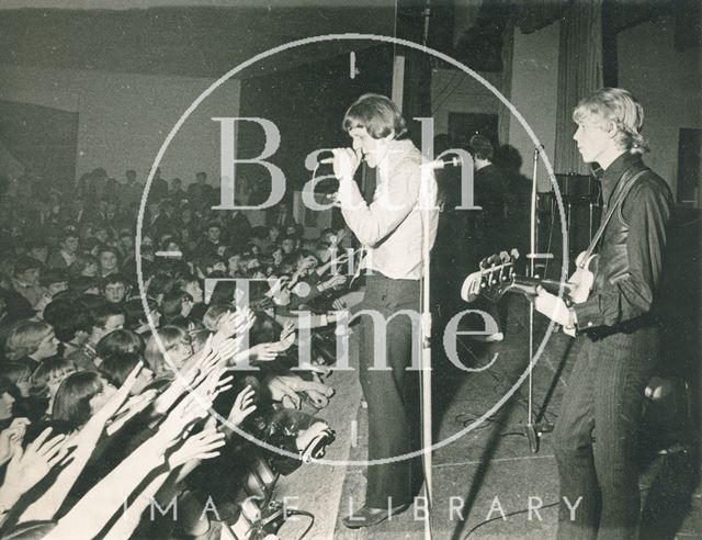 An unidentified pop singer at the Pavilion, Bath c.1967