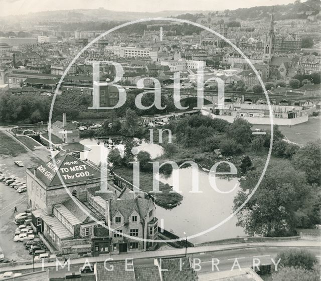 Aerial view of Widcombe, Bath 1971