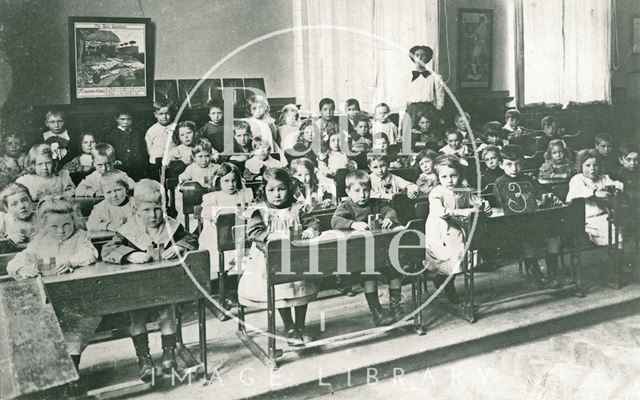 Pupils at Walcot Central Mixed Infants School, Bath 1912