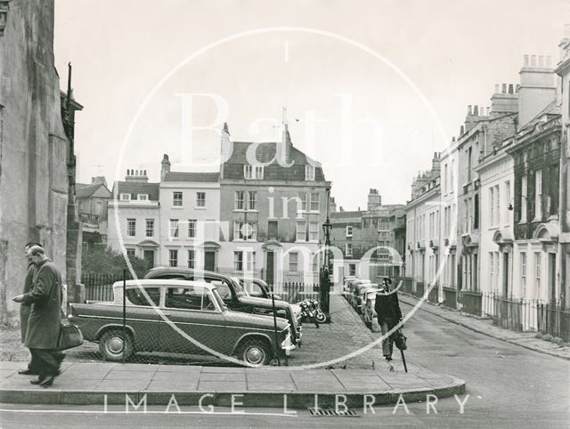 View from Barton Street to Beauford Square, Bath c.1965