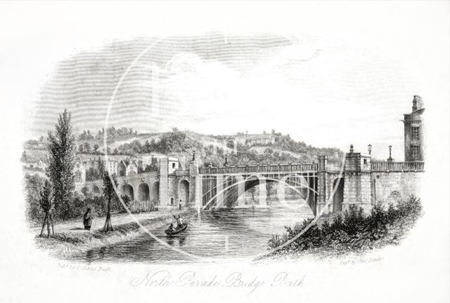 North Parade Bridge, Bath c.1840