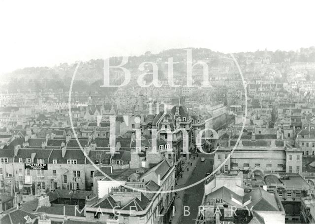 Stall Street from the tower of St. James's Church, Bath c.1930