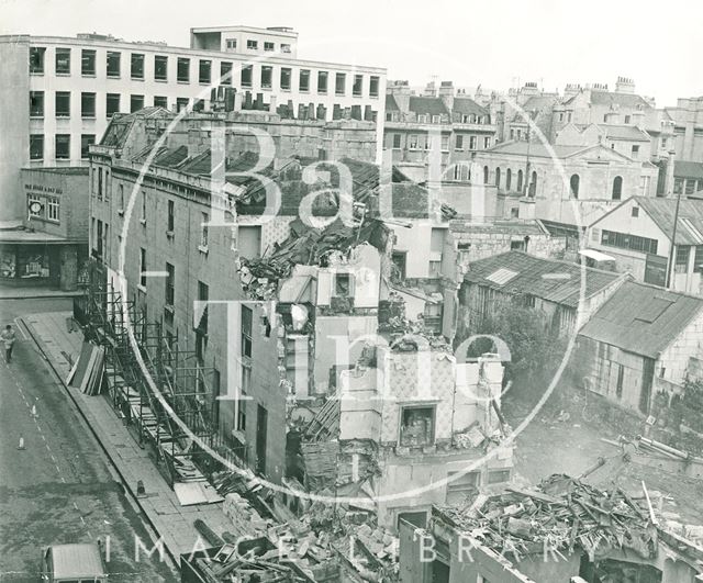 The demolition of Phillip Street, Bath 1970