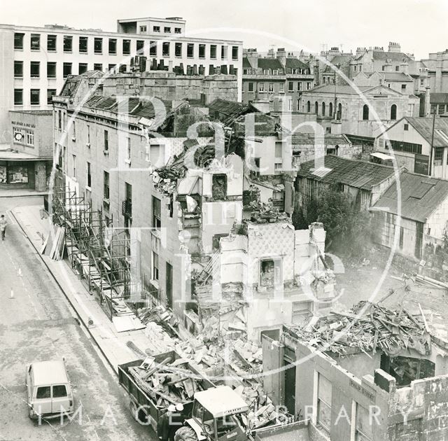 The demolition of Phillip Street, Bath 1970