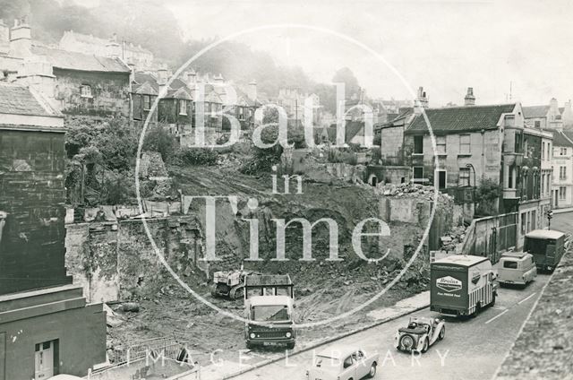 The demolition of Claverton Street, Widcombe, Bath 1963