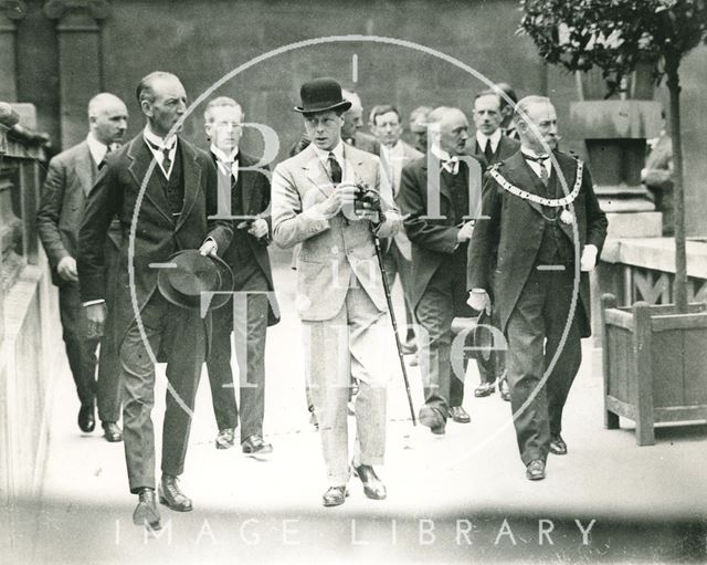 The Prince of Wales at the Roman Baths, Bath 1923