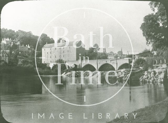 The Toll Bridge, Weir and Batheaston Mill c.1900