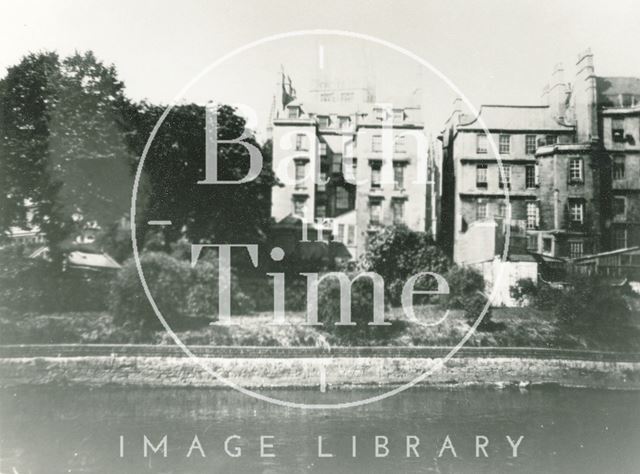 The rear of Nassau House, Orange Grove, Bath c.1900