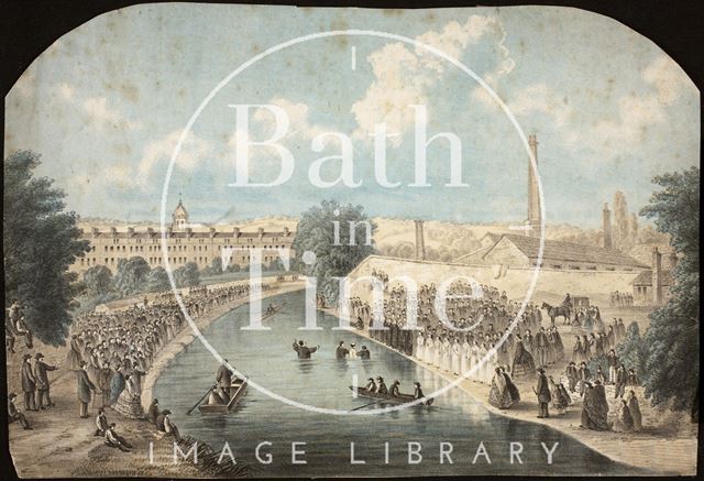 The Bath Baptising in the River Avon, Bath 1862